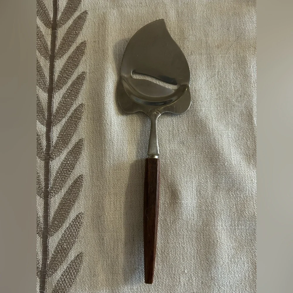 Vintage Stainless Steel Cheese Slicer With Wood Handle Japan kitchen Utensil